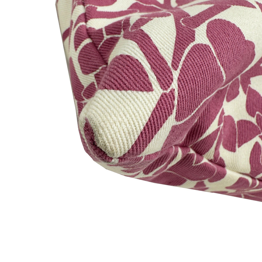 YVES SAINT LAURENT Kahala Tote Bag Canvas Leather Pink Floral Flower YSL Daily - Picture 3 of 9